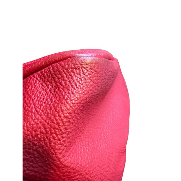 Kate Spade New York Red Pebbled Leather Tote Shoulder Bag Tassel Accent - Picture 5 of 9